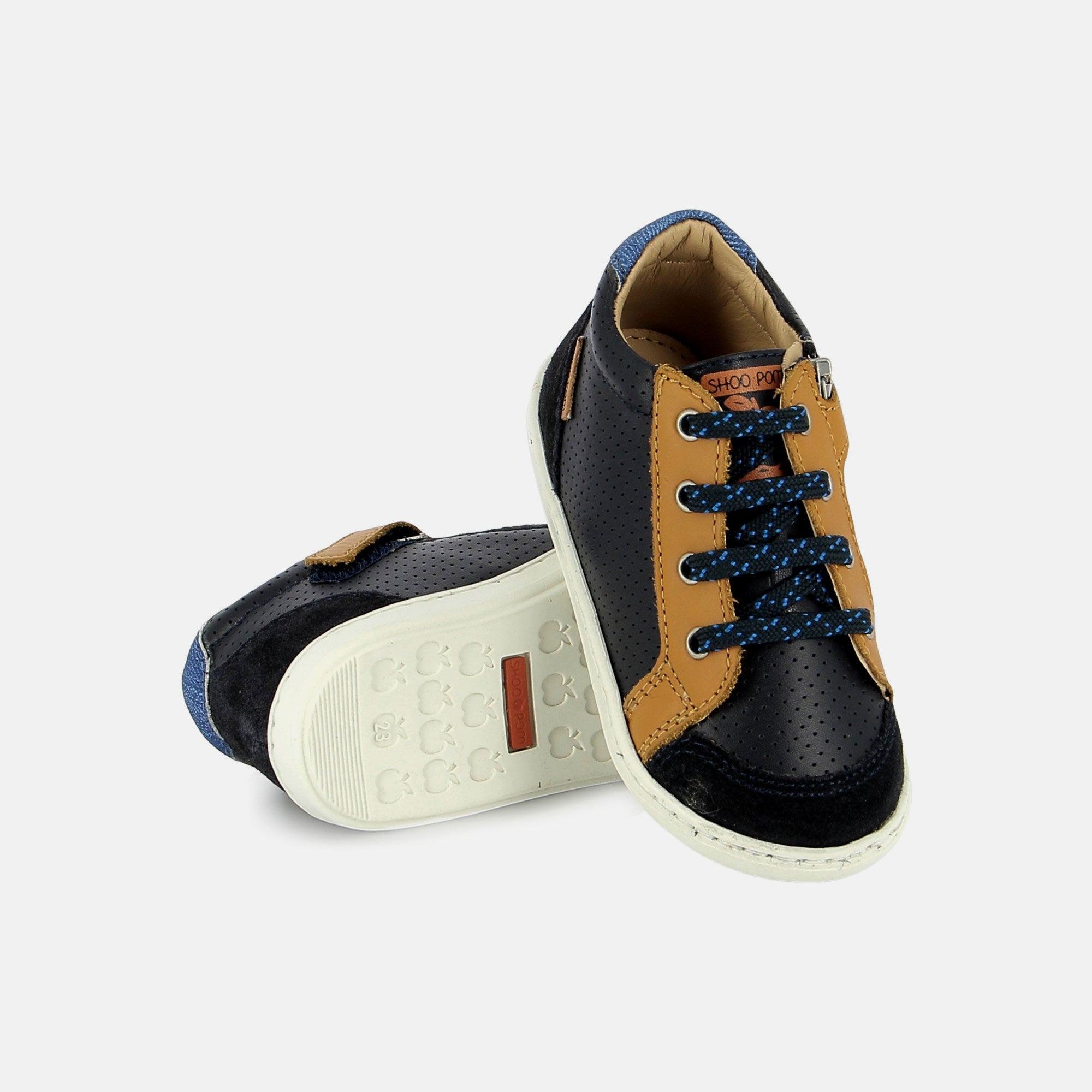 BOUBA ZIP BOX NAPPA NAVY BASKETS