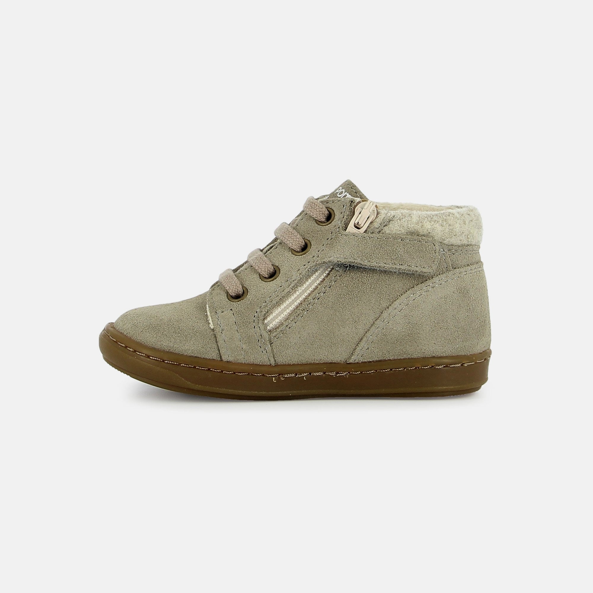 BOUBA ZIP DESERT FUR VELOURS OILY EARTH