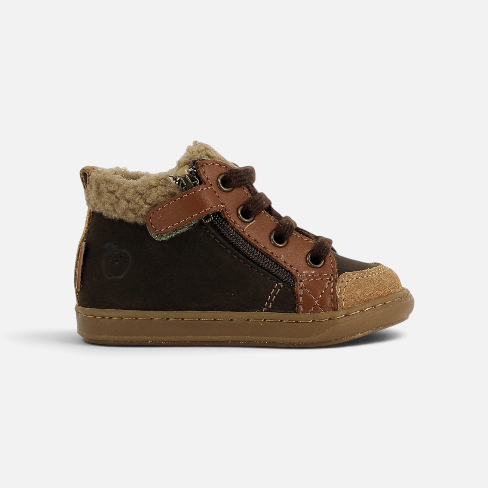 BOUBA ZIP WOOL - VELOURS-NUBUCK - TERRA-CHOCOLAT