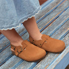 BUDDY CLOG - VELOURS - MARRON - SANDALES