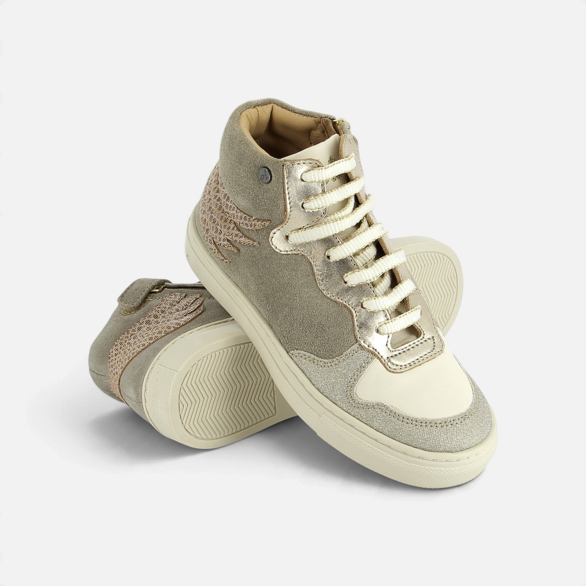 ELOW WINGS - VELOURS - DK BEIGE - BASKETS
