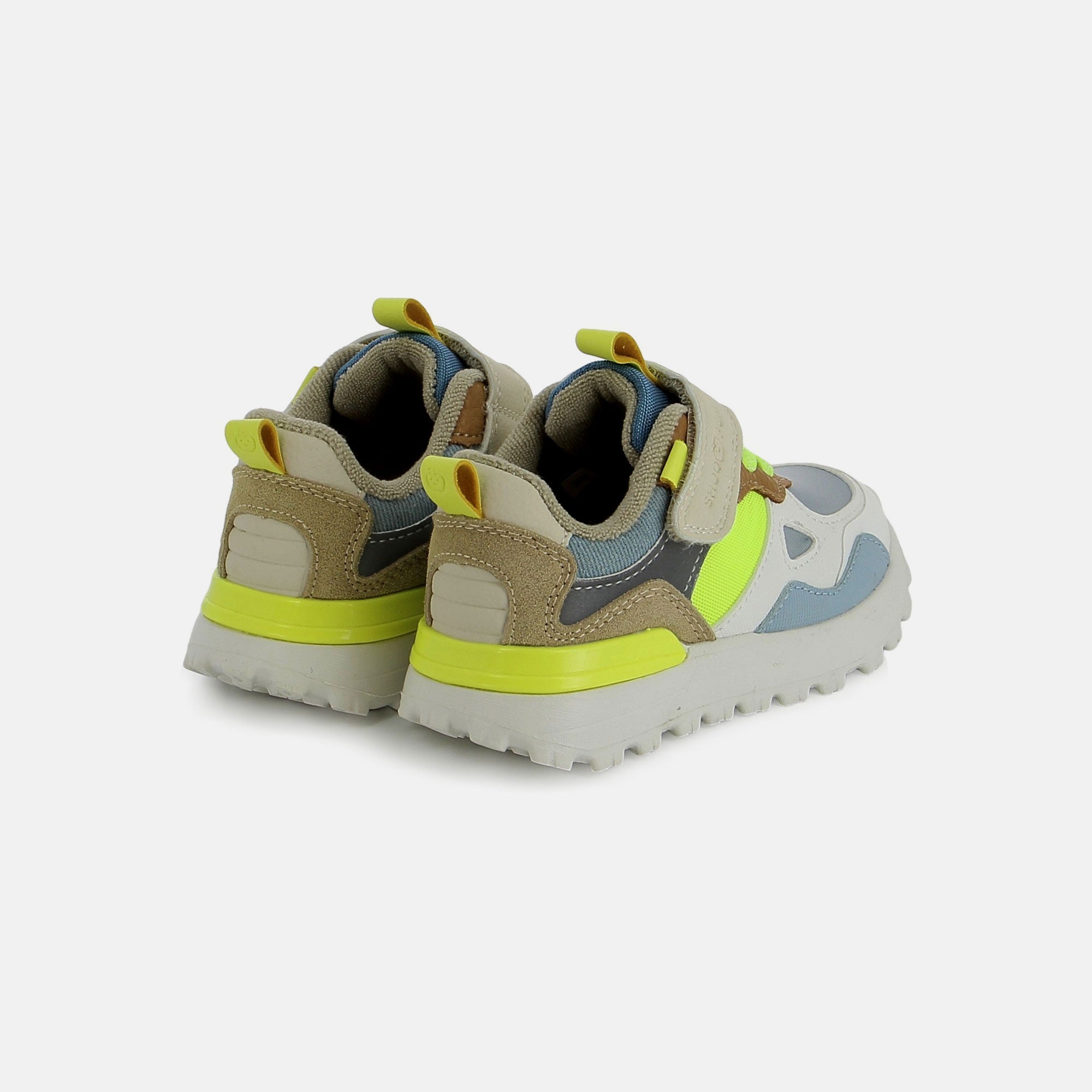 JOGGY SCRATCH - NYLON-DENIM - GREY JEANS CAMEL - BASKETS