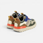 JOGGY SCRATCH - PUR NAPPA - KAKI-ROYAL BLUE - BASKETS