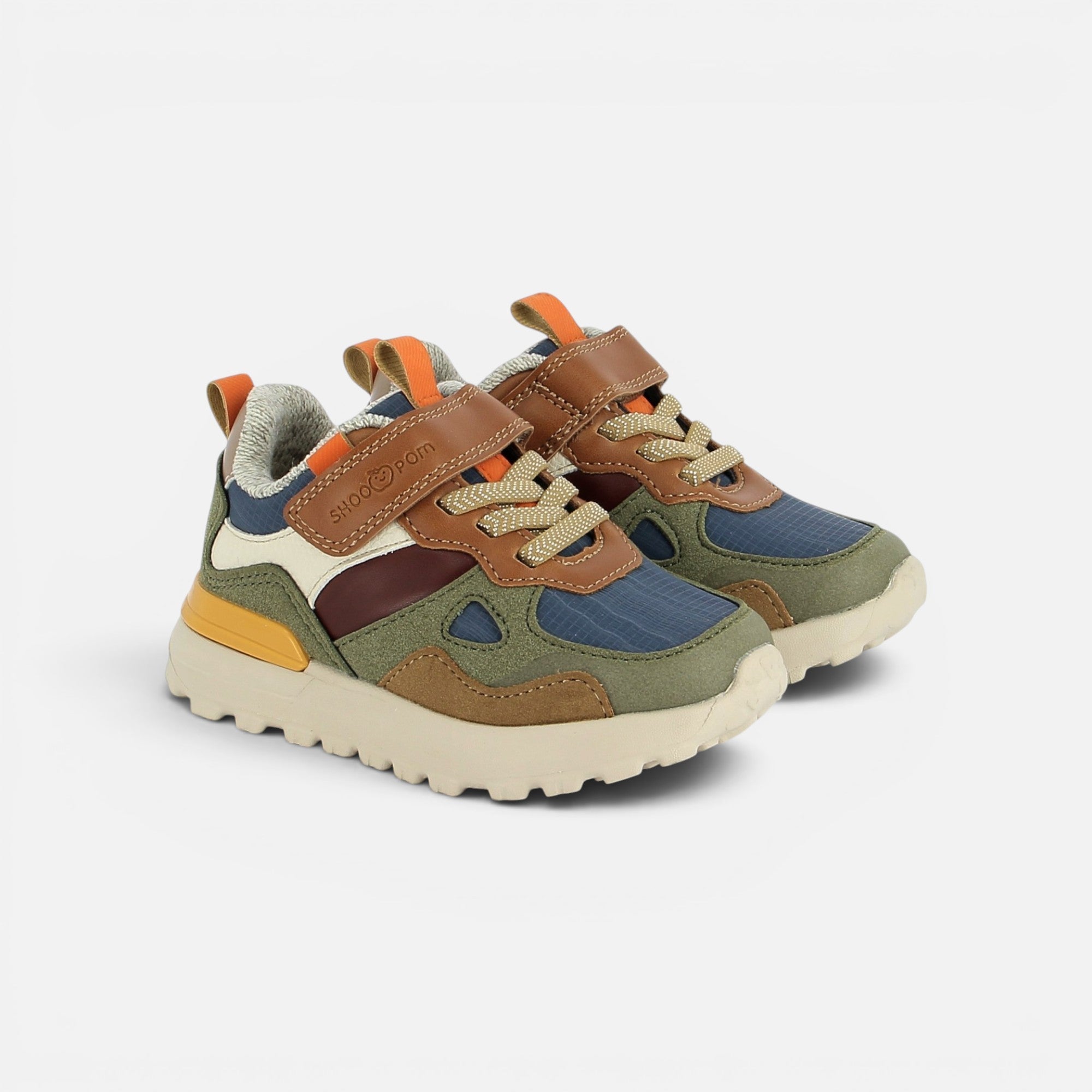 JOGGY SCRATCH - PUR NAPPA - NAVY-KAKI - BASKETS