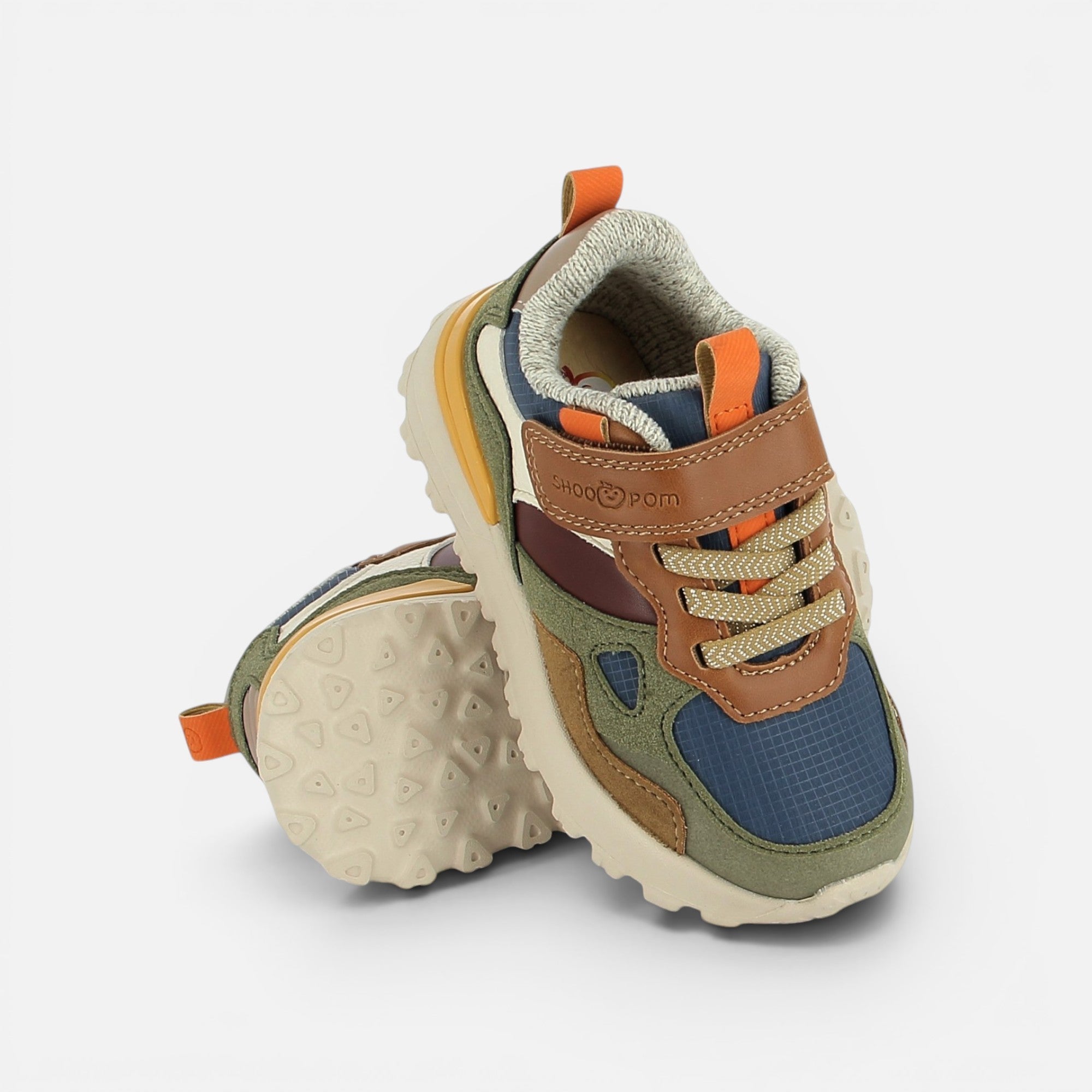 JOGGY SCRATCH - PUR NAPPA - NAVY-KAKI - BASKETS