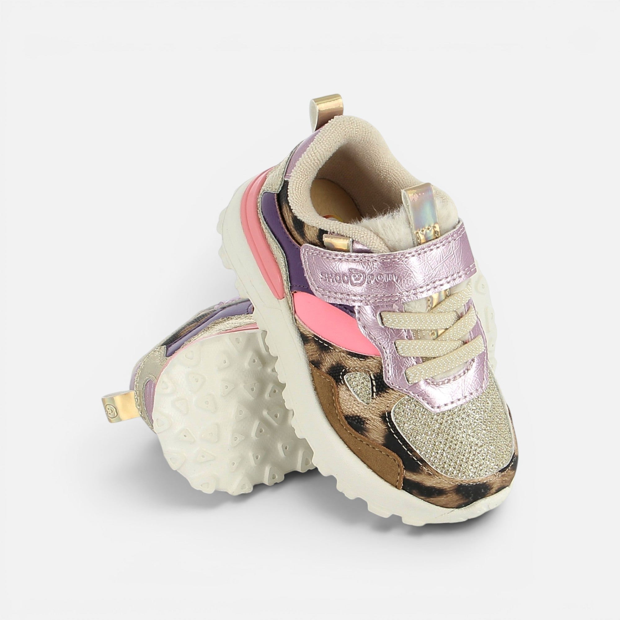JOGGY SCRATCH - PUR VERNIS-FUR - MULTI-LEO FLUO - BASKETS