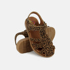 KERALA EASY STRAP - SUEDE - LEOPARD CAMEL - SANDALS