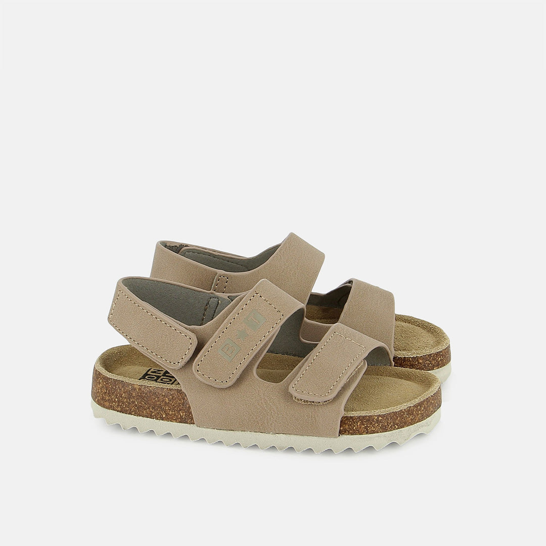 MEMO FAST - PUR NUBUCK - TAUPE - SANDALES