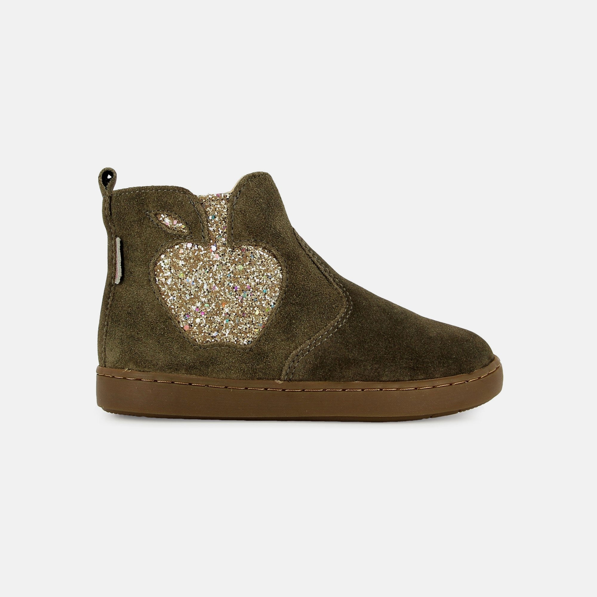 PLAY NEW APPLE - VELOURS OILY - KAKI - BOOTS & BOTTINES