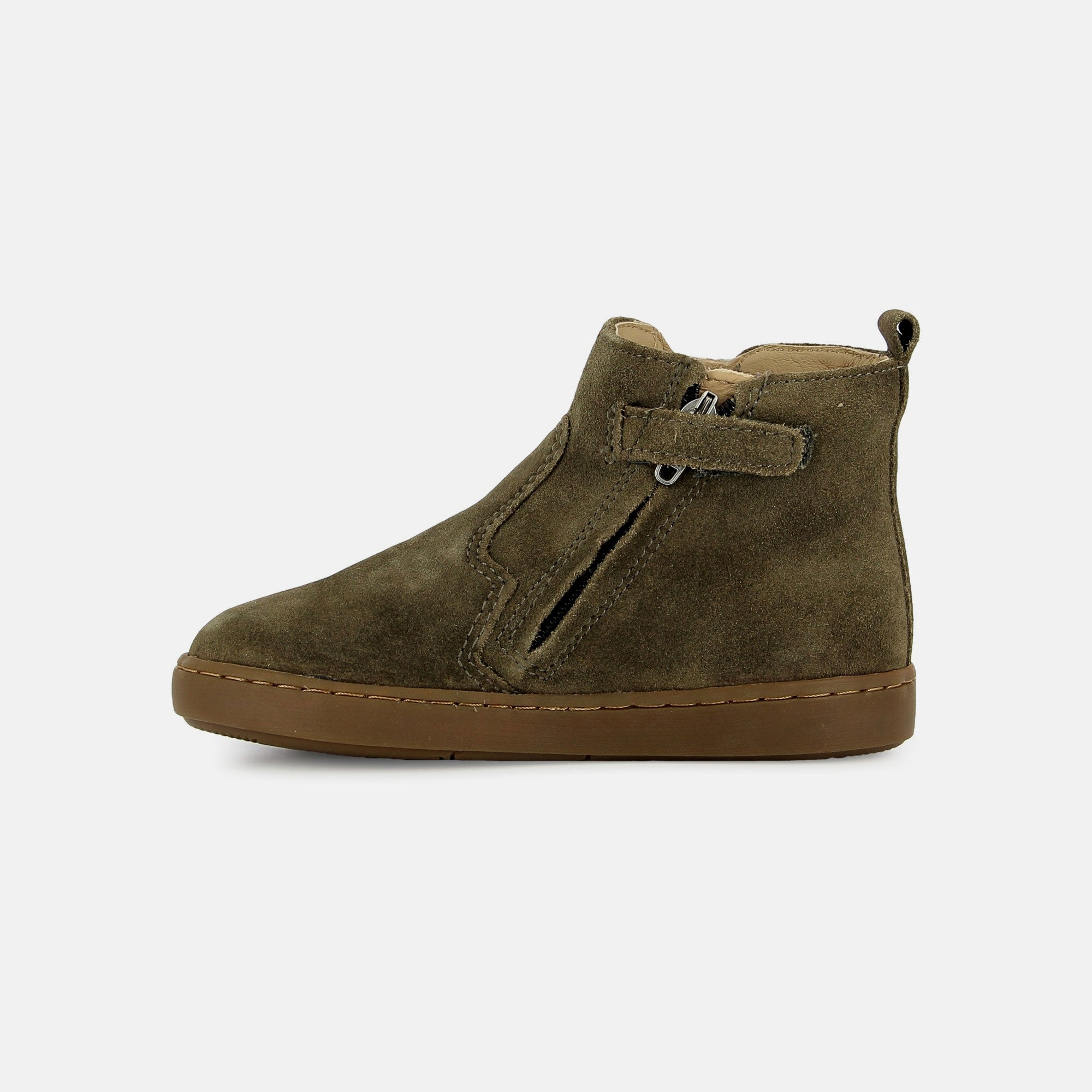 PLAY NEW APPLE - VELOURS OILY - KAKI - BOOTS & BOTTINES