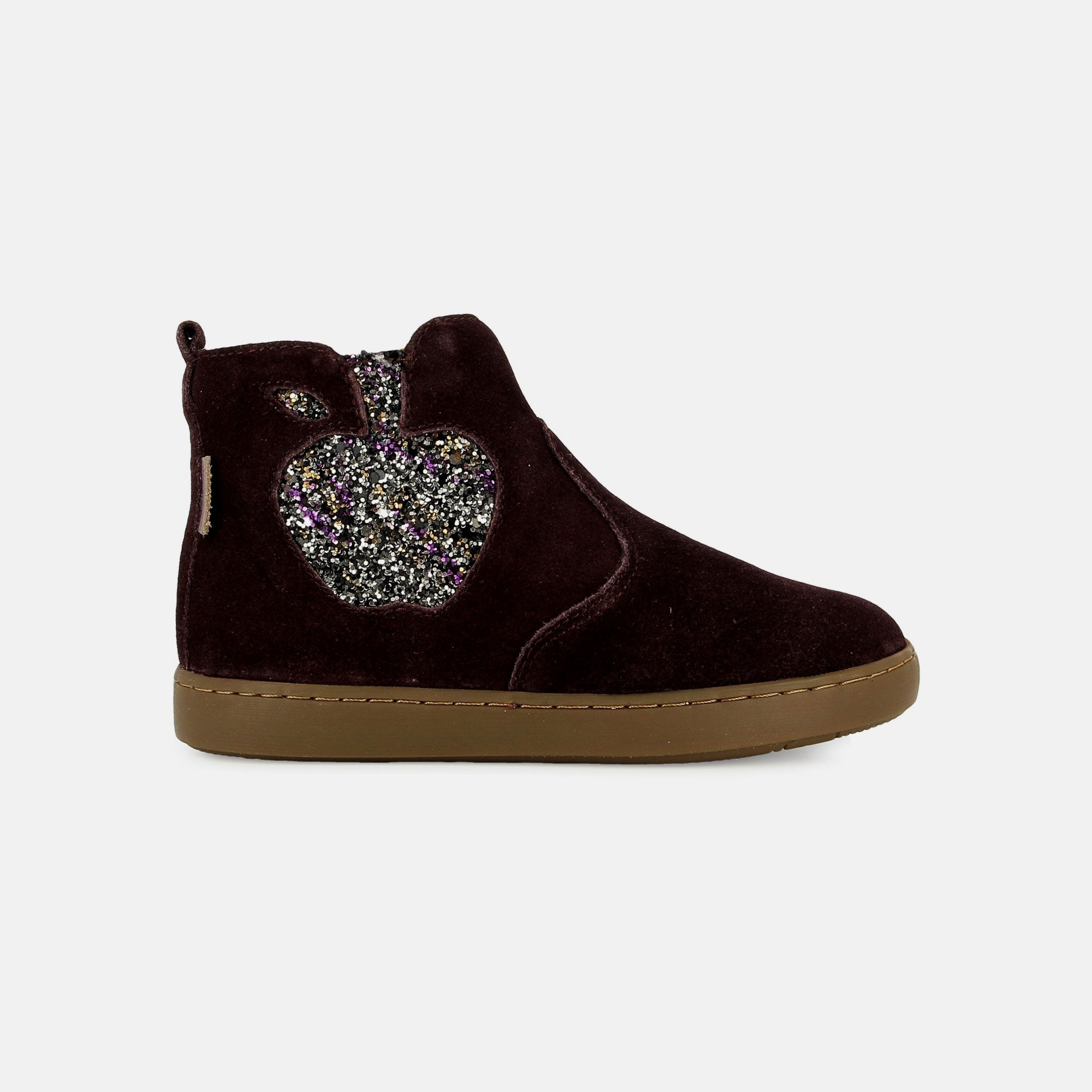 PLAY NEW APPLE VELOURS OILY PURPLE BOOTS & BOTTINES