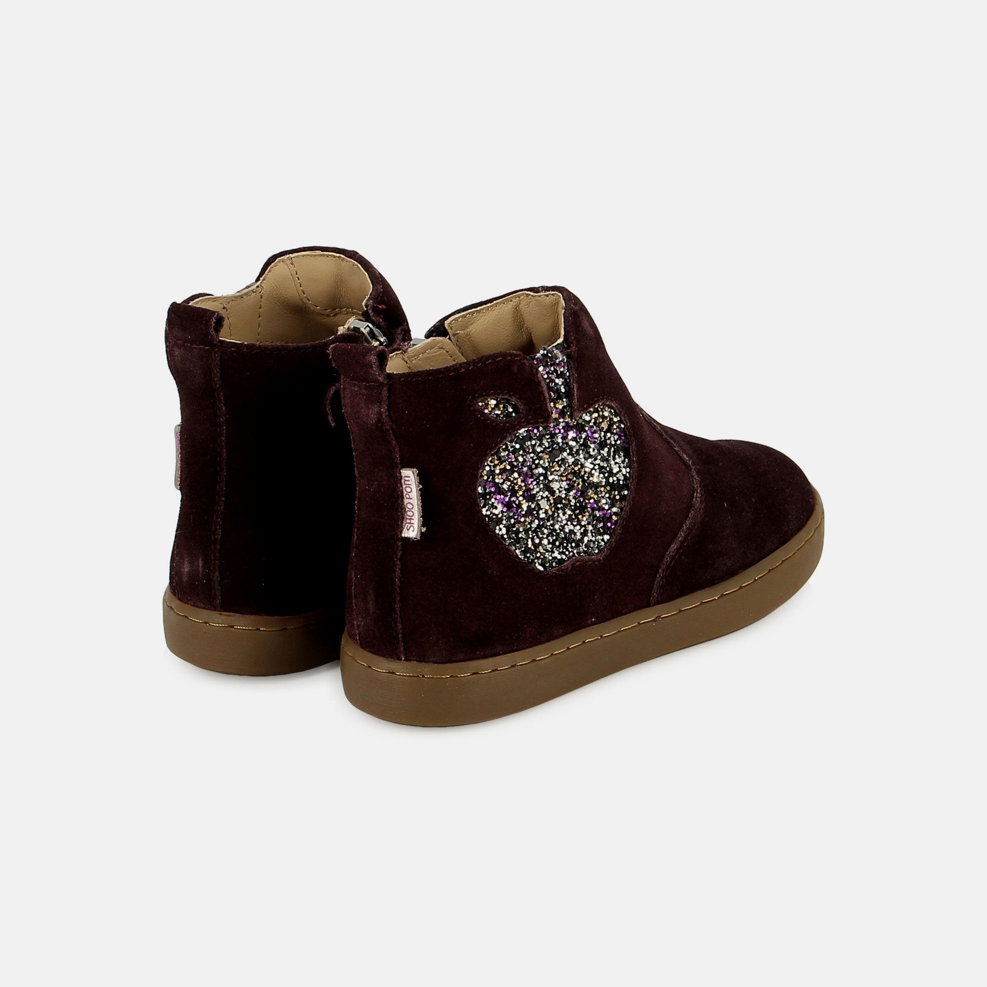 PLAY NEW APPLE VELOURS OILY PURPLE BOOTS & BOTTINES