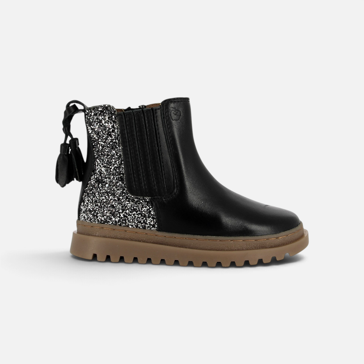 WONDER BOOTS - NAPPA - BLACK-GLITTER