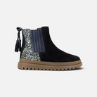 WONDER BOOTS - VELOURS-LAMINAT - NAVY--GLITTER