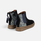 WONDER BOOTS - VELOURS-LAMINAT - NAVY--GLITTER