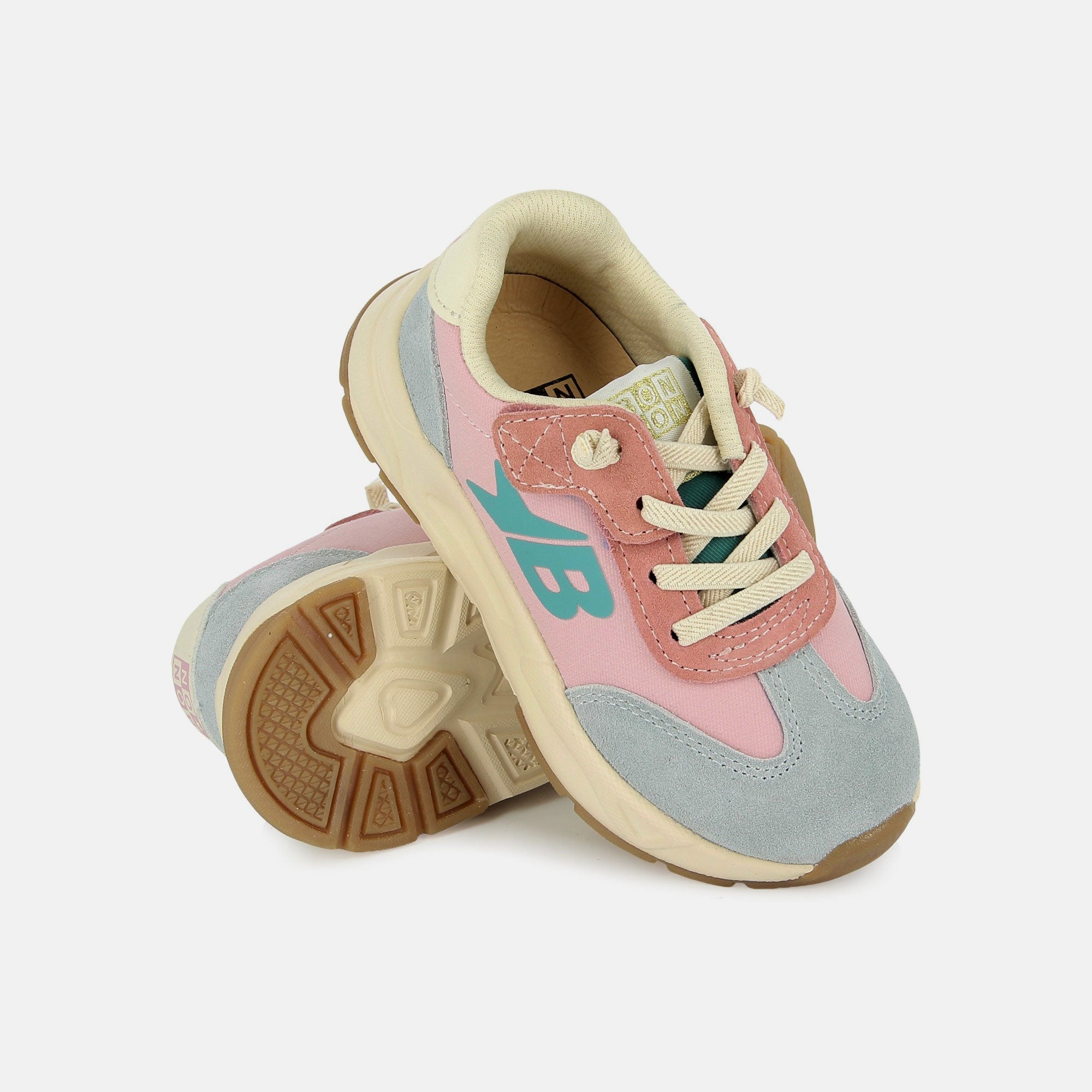 YARD BASKET - VELOURS-NYLON - PINK-BLUE-GREEN - BASKETS