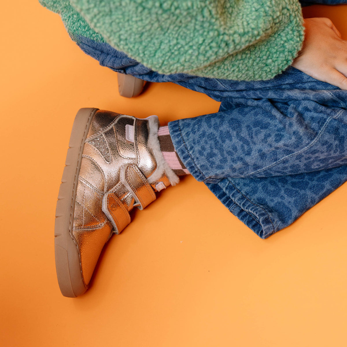 YOYO EASY FUR - LAMINATO - PLATINE-OFF WHITE - BOOTS & BOTTINES
