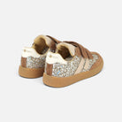 YUZU LO SCRATCH - VELOURS-GLITTER - BROWN-PLATINE - BASKETS